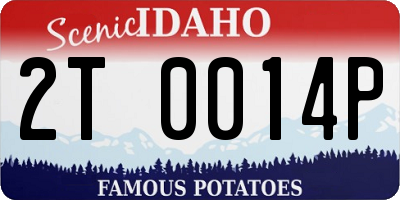 ID license plate 2T0014P