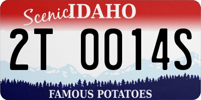 ID license plate 2T0014S