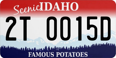 ID license plate 2T0015D