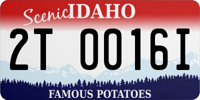 ID license plate 2T0016I