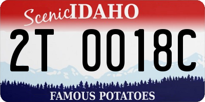 ID license plate 2T0018C