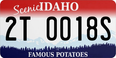 ID license plate 2T0018S
