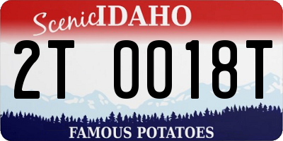 ID license plate 2T0018T
