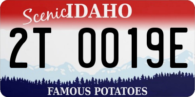 ID license plate 2T0019E