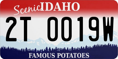 ID license plate 2T0019W