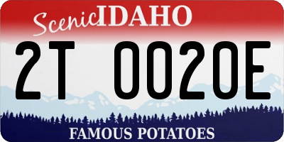 ID license plate 2T0020E