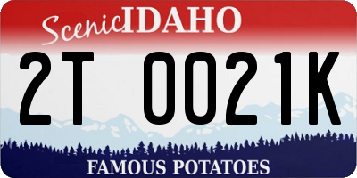 ID license plate 2T0021K