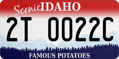 ID license plate 2T0022C