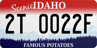 ID license plate 2T0022F