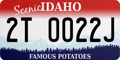 ID license plate 2T0022J