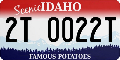 ID license plate 2T0022T