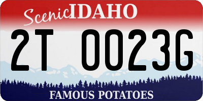 ID license plate 2T0023G