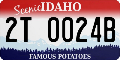 ID license plate 2T0024B