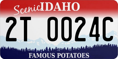 ID license plate 2T0024C