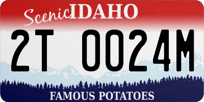 ID license plate 2T0024M