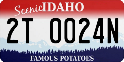 ID license plate 2T0024N
