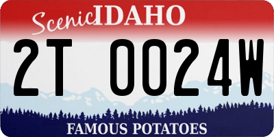ID license plate 2T0024W