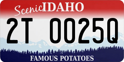 ID license plate 2T0025Q
