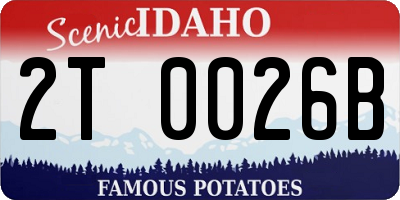 ID license plate 2T0026B