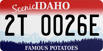 ID license plate 2T0026E