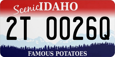 ID license plate 2T0026Q