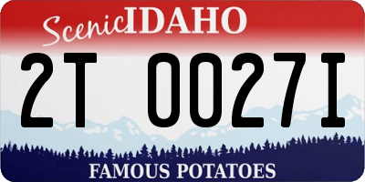 ID license plate 2T0027I