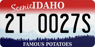 ID license plate 2T0027S