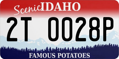 ID license plate 2T0028P