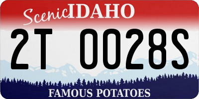 ID license plate 2T0028S
