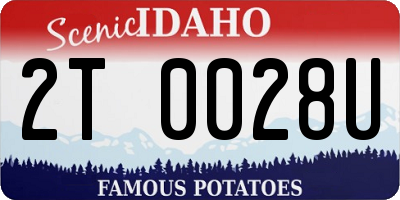ID license plate 2T0028U