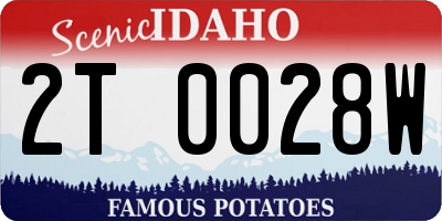 ID license plate 2T0028W