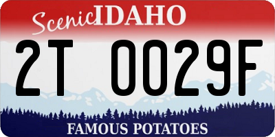 ID license plate 2T0029F