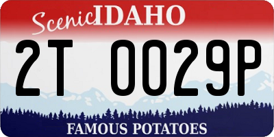 ID license plate 2T0029P