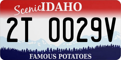 ID license plate 2T0029V