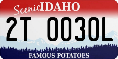 ID license plate 2T0030L