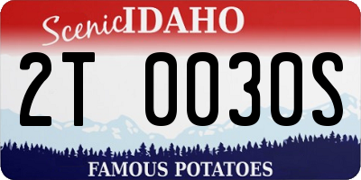 ID license plate 2T0030S