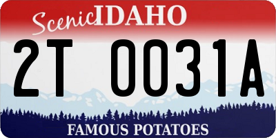 ID license plate 2T0031A
