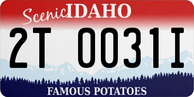 ID license plate 2T0031I