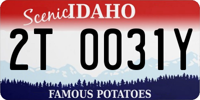 ID license plate 2T0031Y