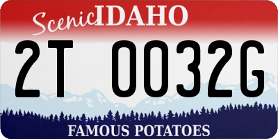 ID license plate 2T0032G