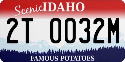 ID license plate 2T0032M
