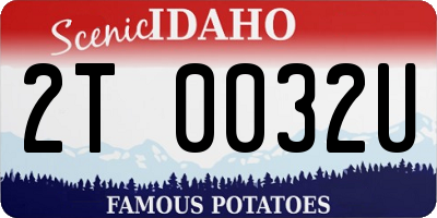 ID license plate 2T0032U