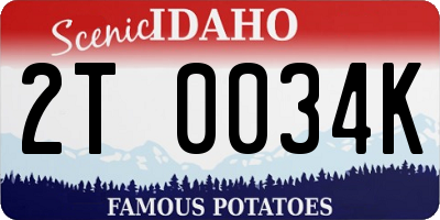 ID license plate 2T0034K