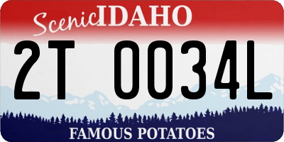 ID license plate 2T0034L