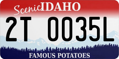 ID license plate 2T0035L