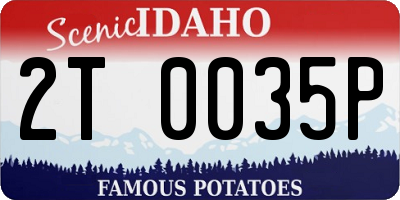 ID license plate 2T0035P