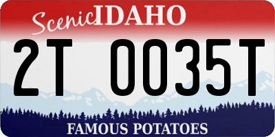 ID license plate 2T0035T