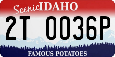 ID license plate 2T0036P
