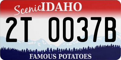 ID license plate 2T0037B