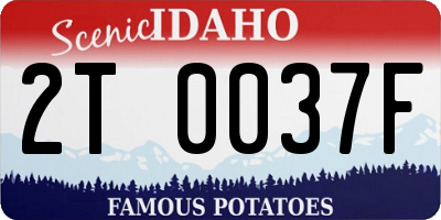 ID license plate 2T0037F